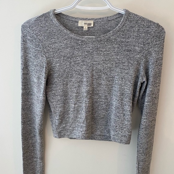 Aritzia wilfred free Grey crop top, size S - Picture 1 of 2